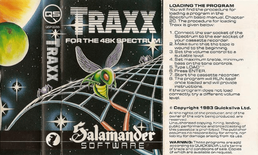 Traxx box art for ZX Spectrum